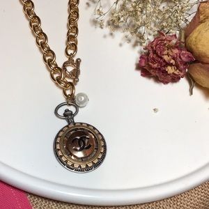 CHANEL Jewelry - Authentic Chanel button necklace/Pearl. CHANEL Jewelry - Authentic Chanel button necklace/Pearl.